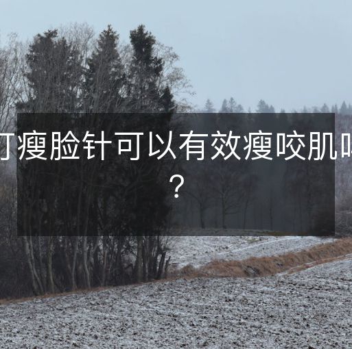 打瘦脸针可以有效瘦咬肌吗? 打瘦脸针可以有效瘦咬肌吗?